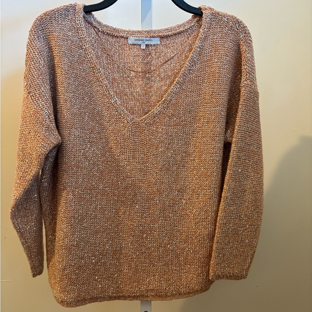 Gerard Darel V-Neck Sweater - Tan